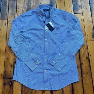NWT Polo Ralph Lauren Men's XL Slim Fit Stretch Oxford Striped Button-Down Shirt